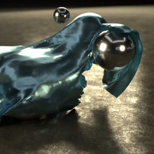 Fracture Modifier Fake Cloth Tearing with Spheres Demo preview image